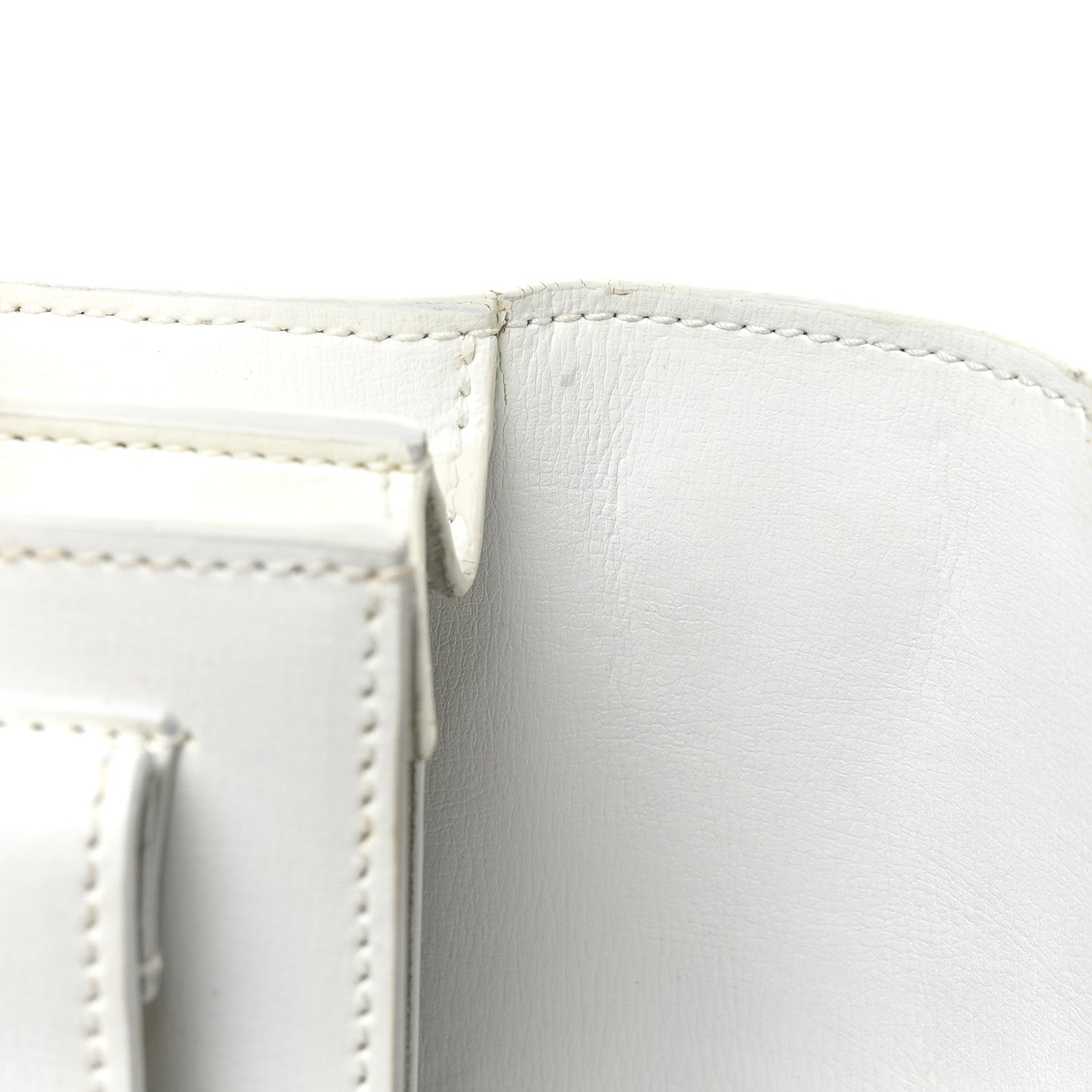 Saint Laurent Calfskin Medium Monogram Sunset White 16 of 29
