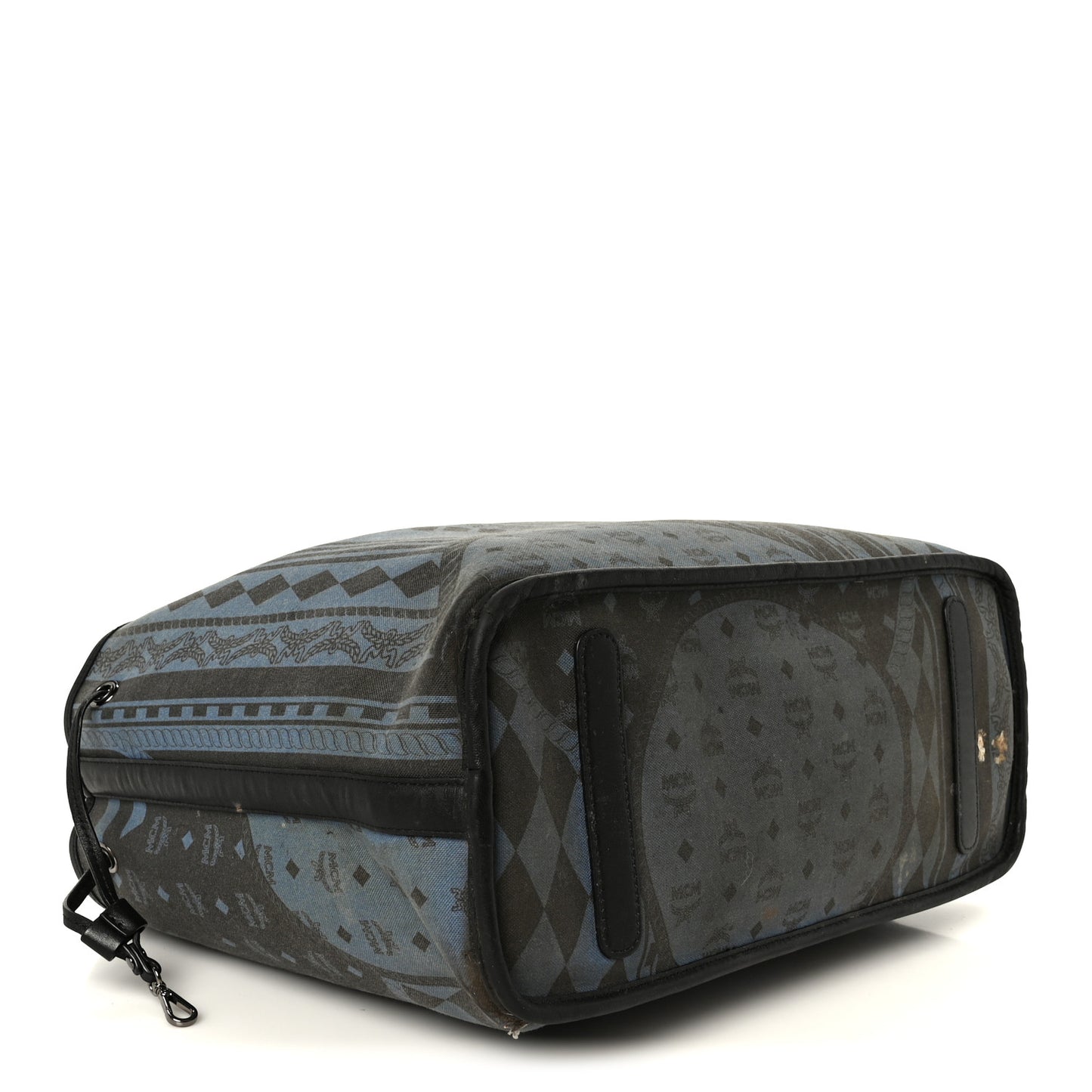 Metallic Visetos Medium Reversible Shopper Tote Silver Black