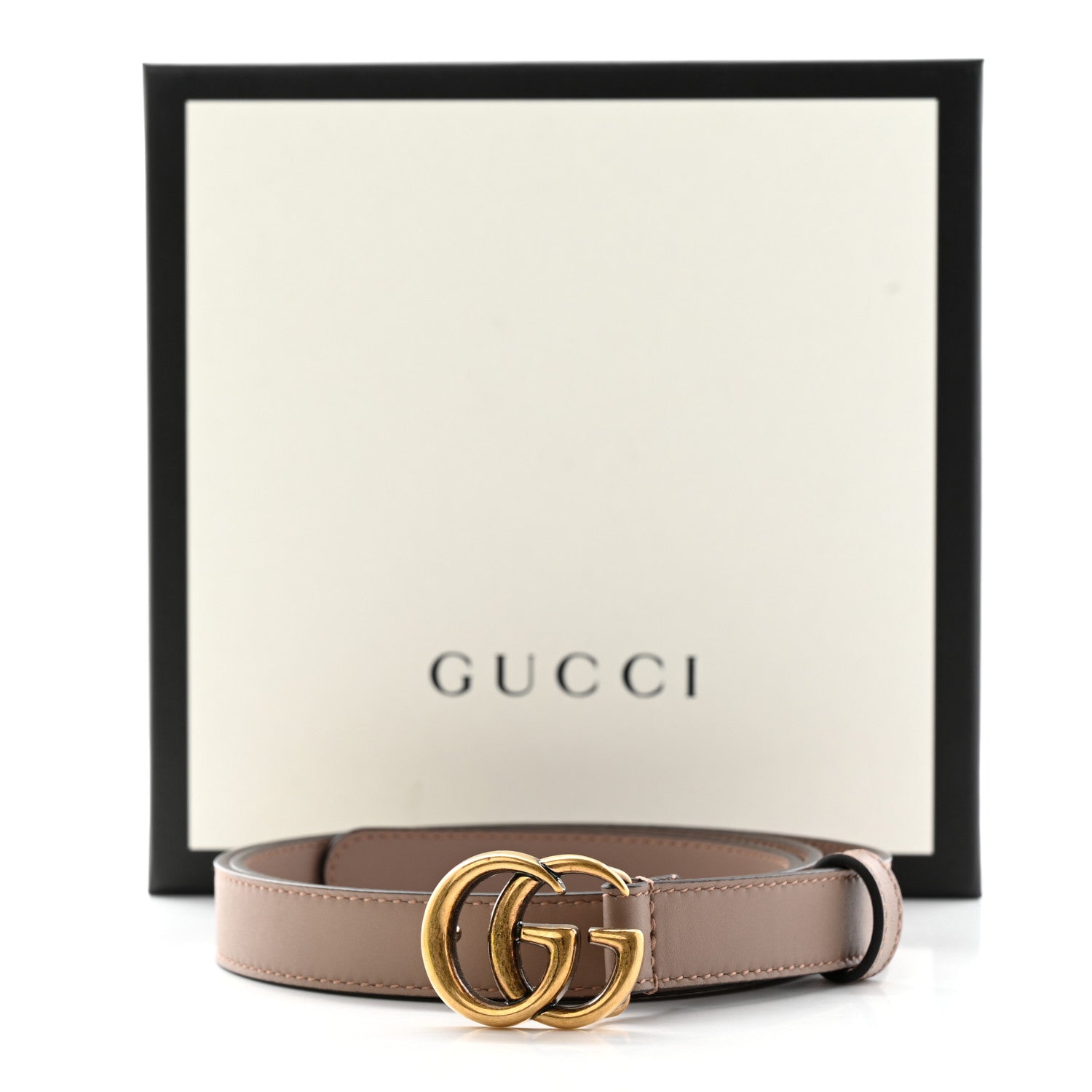Gucci Calfskin Double G 20mm Belt 85 34 Porcelain Rose 10 of 10