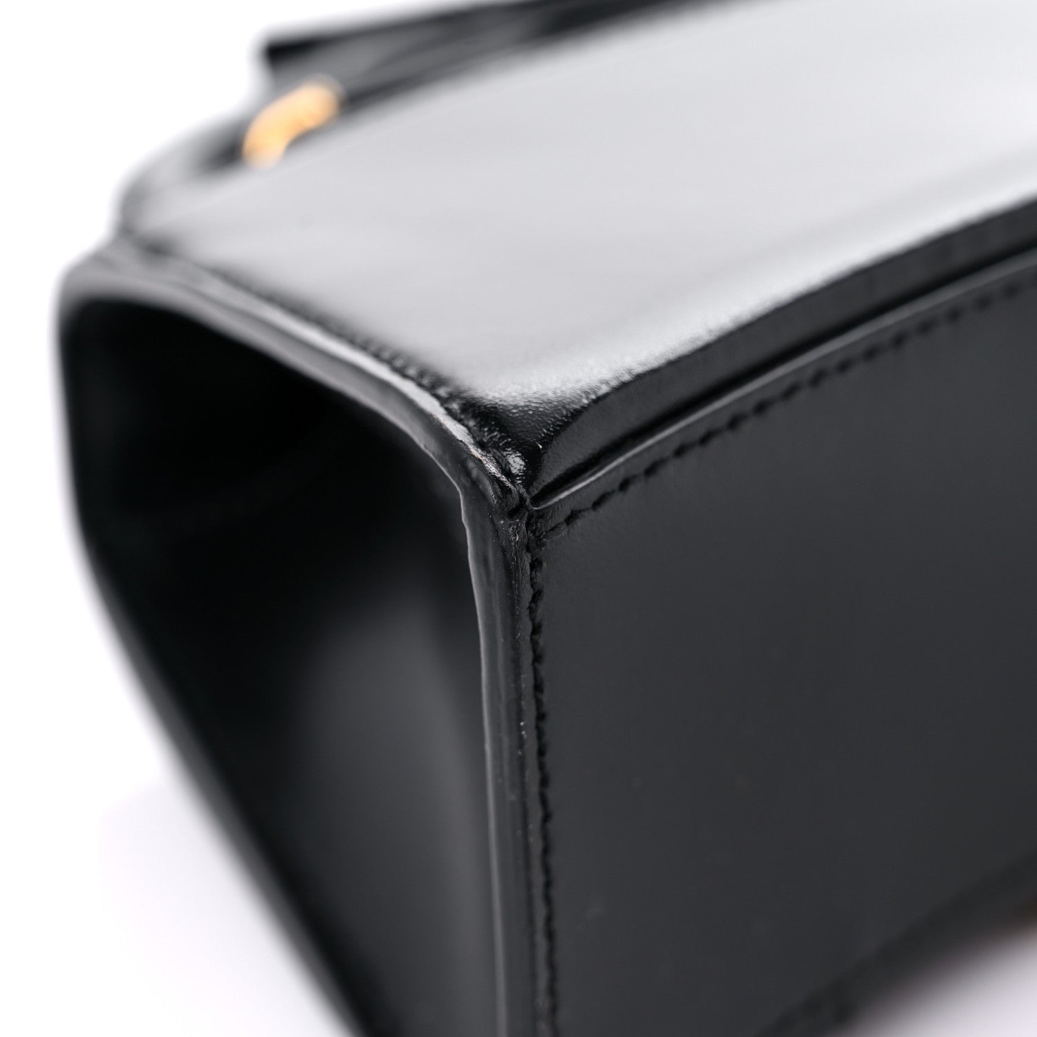 Balenciaga Shiny Box Calfskin Hourglass Top Handle Bag XS Black 9 of 16