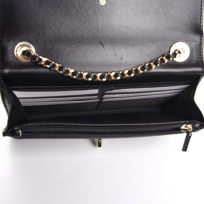 Chanel Lambskin Chevron Quilted Trendy CC Wallet On Chain WOC Black 5 of 11