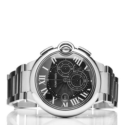 Cartier Stainless Steel 44mm Ballon Bleu De Cartier Chronograph Automatic Watch Black 3 of 7