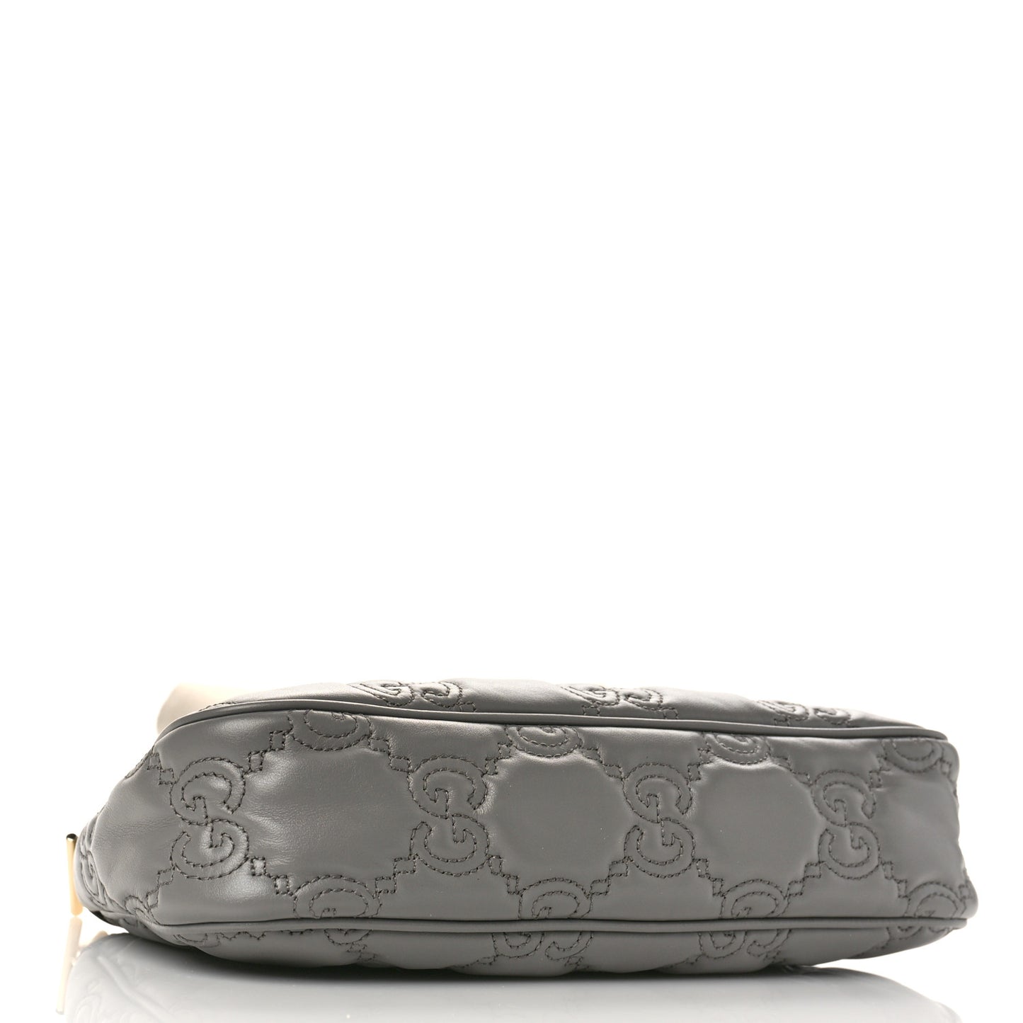 Calfskin GG Matelasse Chain Handbag Dusty Grey Natural