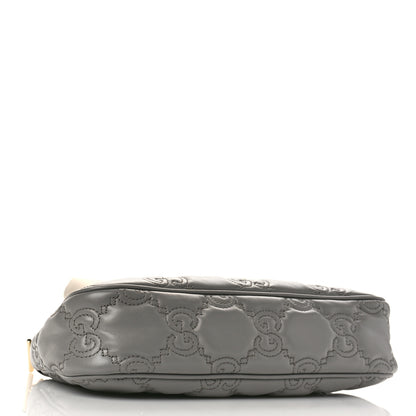 Gucci Calfskin GG Matelasse Chain Handbag Dusty Grey Natural 4 of 8