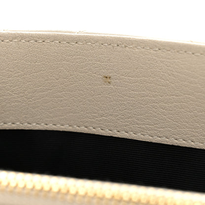 Saint Laurent Sheepskin Matelasse Chevron Monogram Medium College Bag Crema Soft 11 of 12