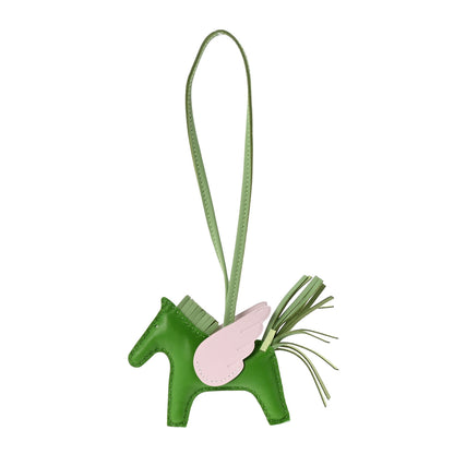 Hermes Milo Lambskin Grigri Rodeo Pegase Horse Bag Charm PM Vert Yucca Vert Criquet Mauve Pale 1 of 5