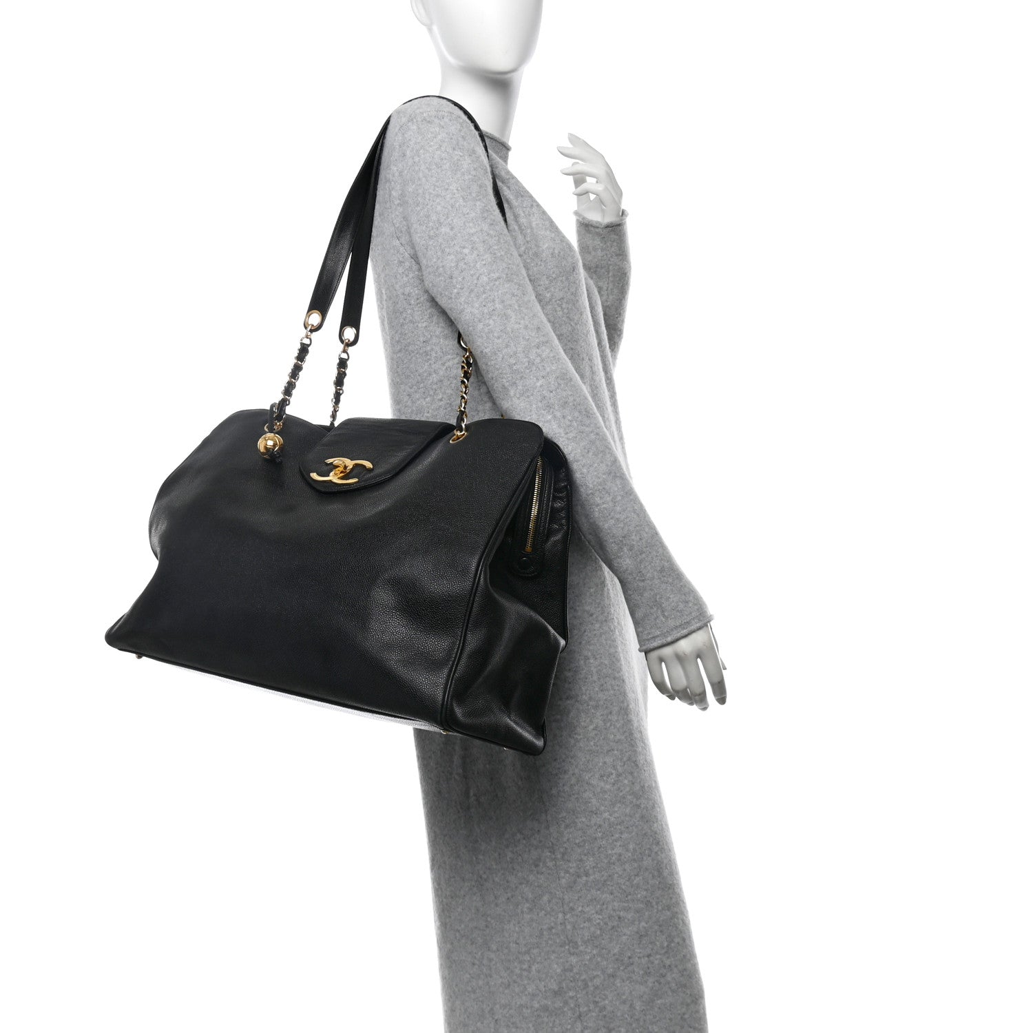 Chanel Caviar XL Weekender Bag Black 2 of 12