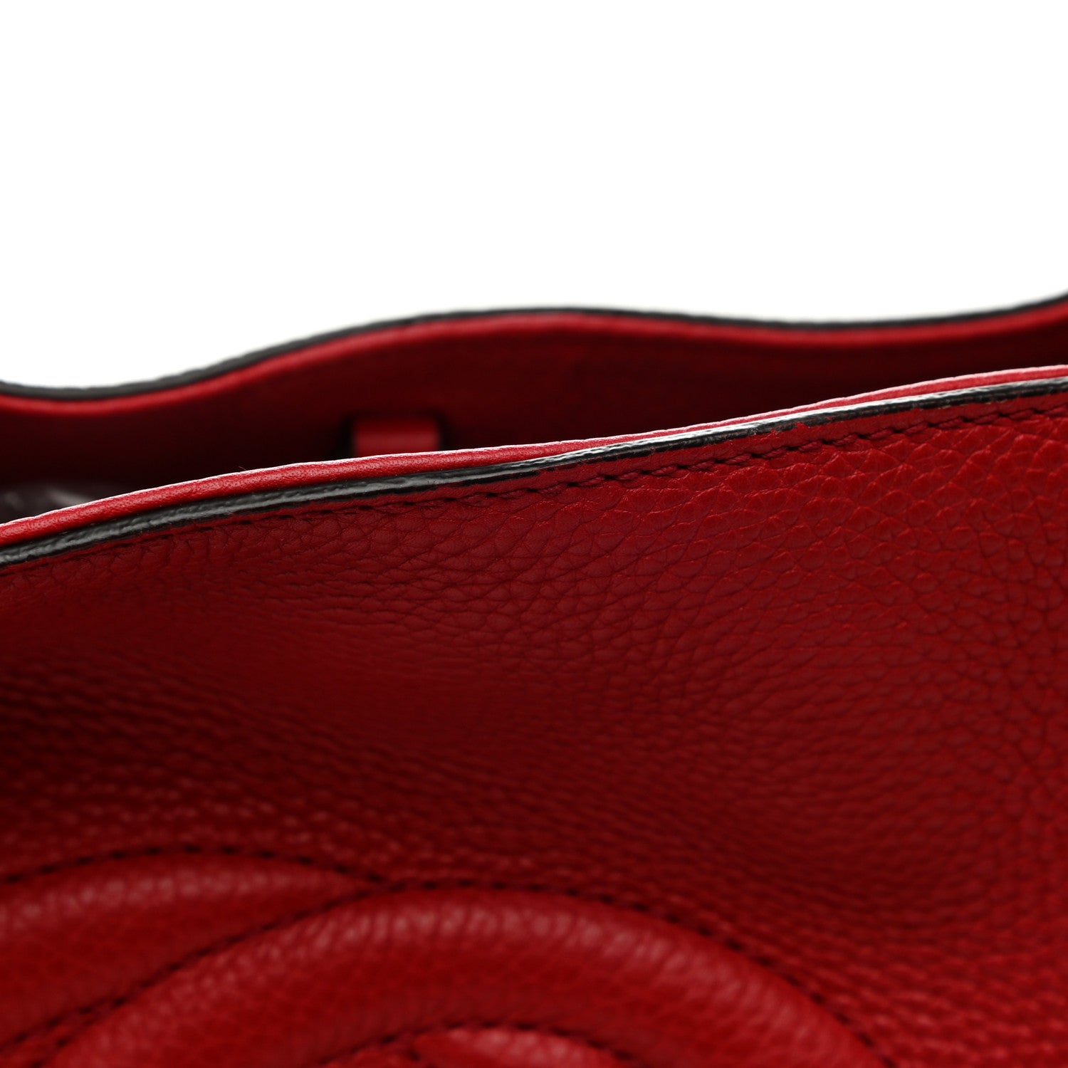 Gucci Cellarius Calfskin Medium Soho Chain Shoulder Bag Vibrant Red 14 of 14