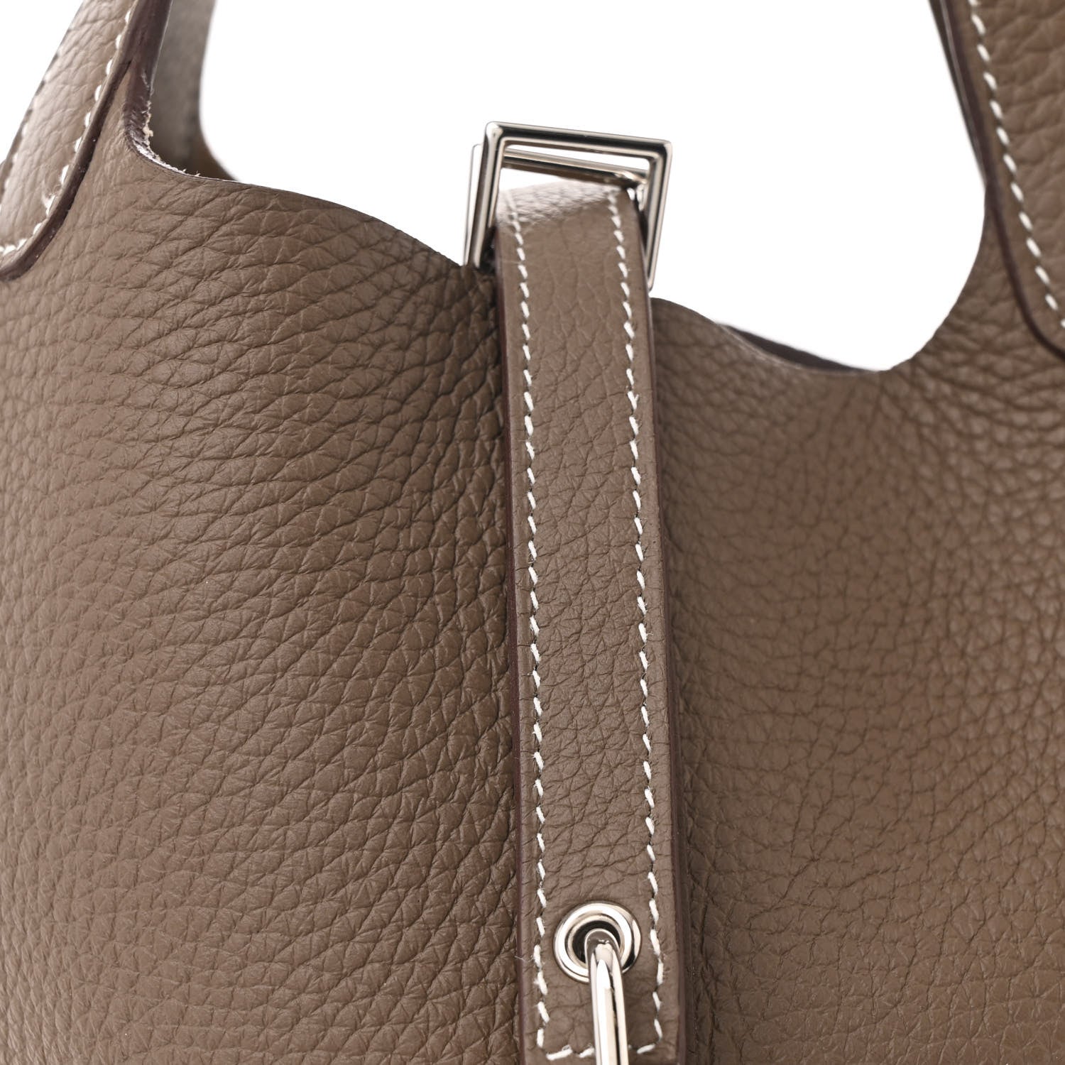 Hermes Taurillon Clemence Picotin Lock 18 PM Etoupe 8 of 10