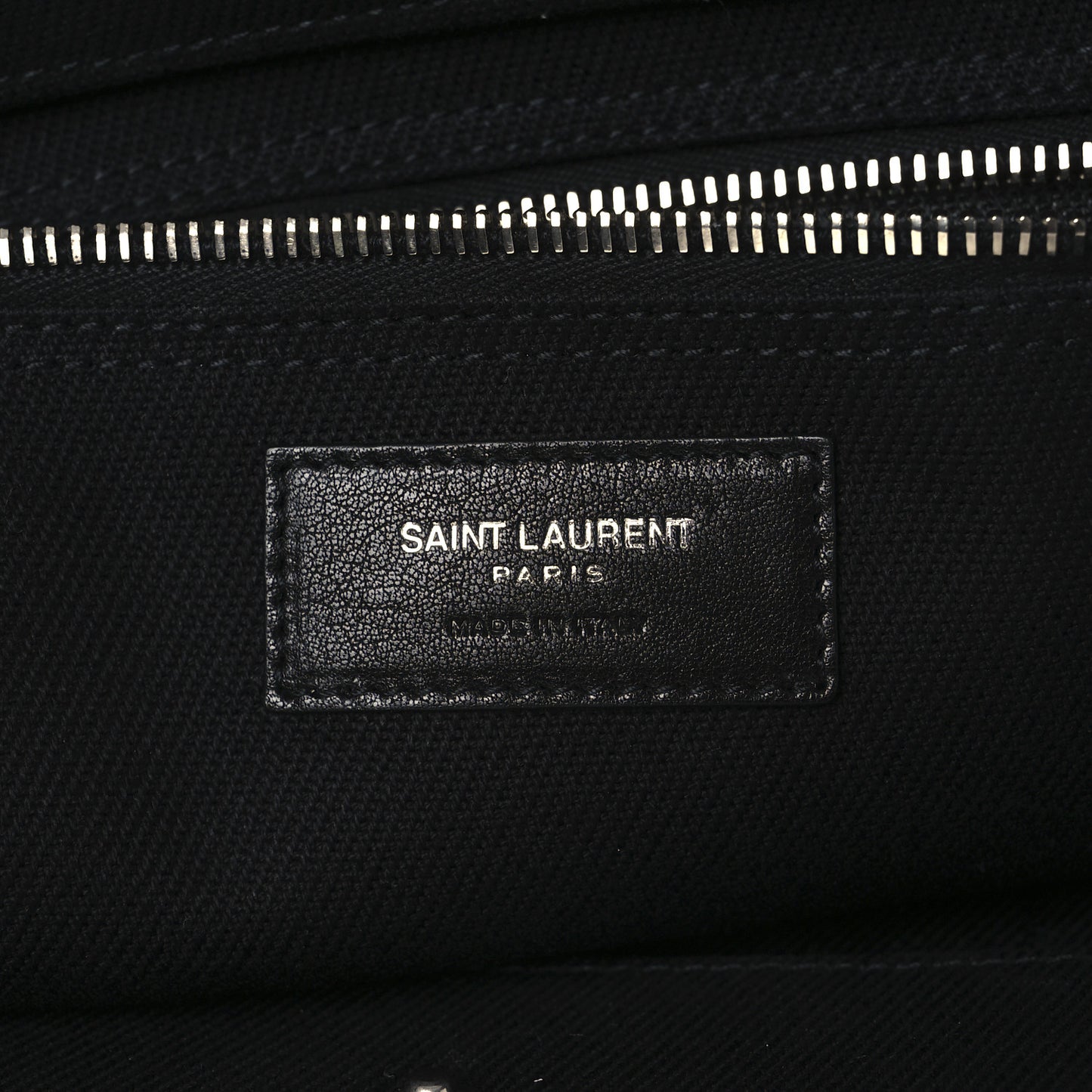 Linen Calfskin Rive Gauche Tote Black