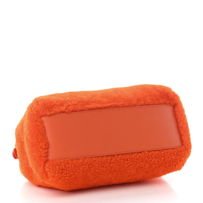 Fendi Shearling Nappa Mini Peekaboo Iconic Satchel Arancio 4 of 7