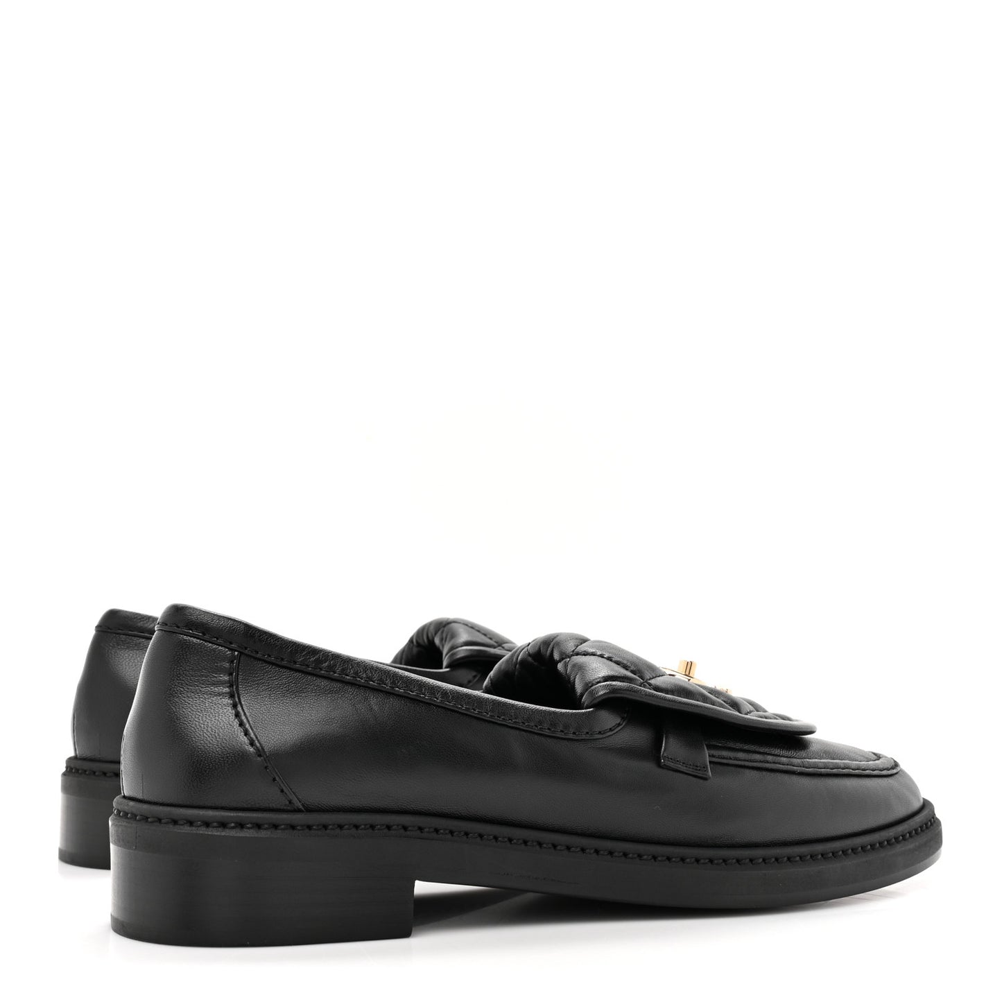 Lambskin Quilted CC Turnlock Loafers 39 Black