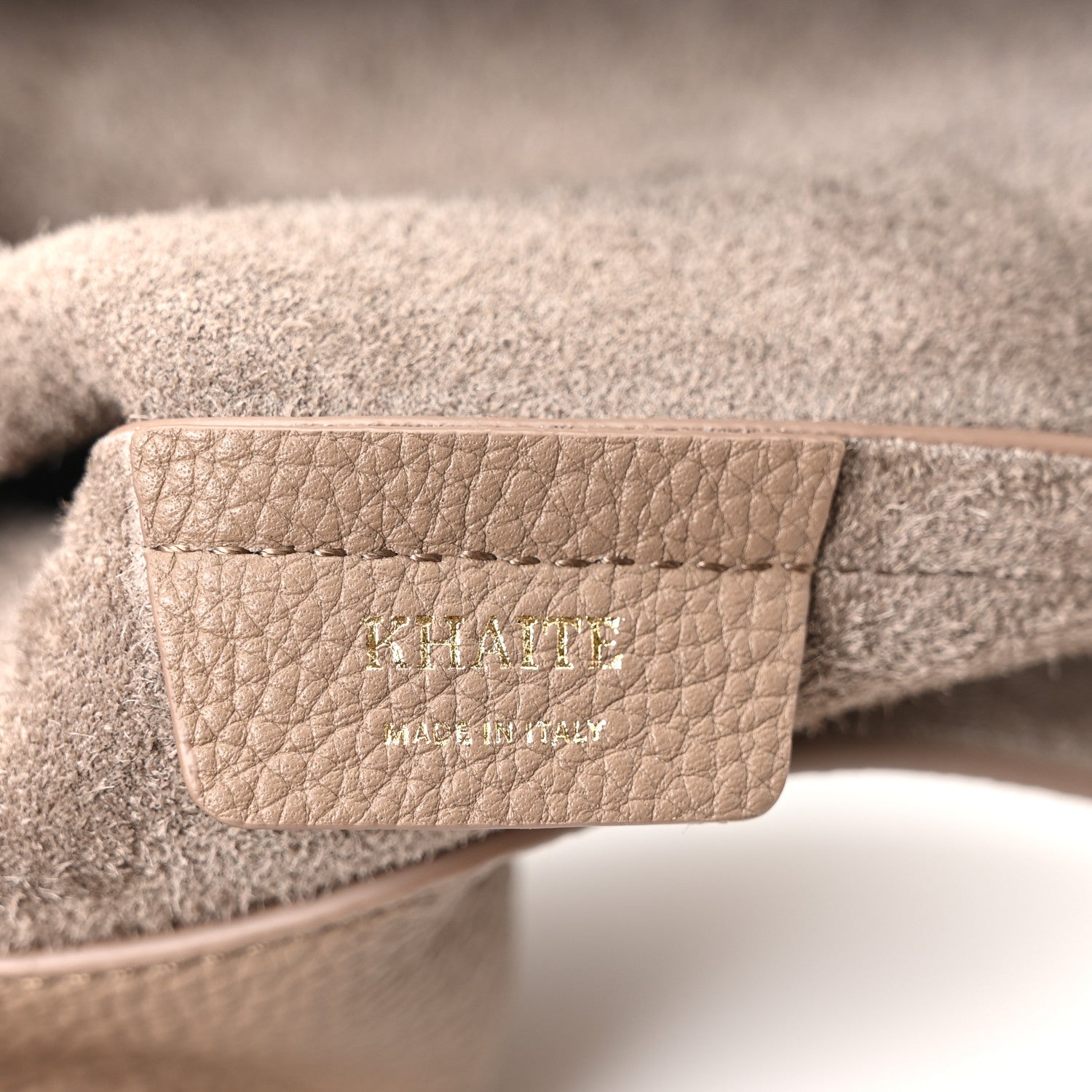 Khaite Pebbled Sport Calfskin Medium Lotus Tote Mokka 6 of 9