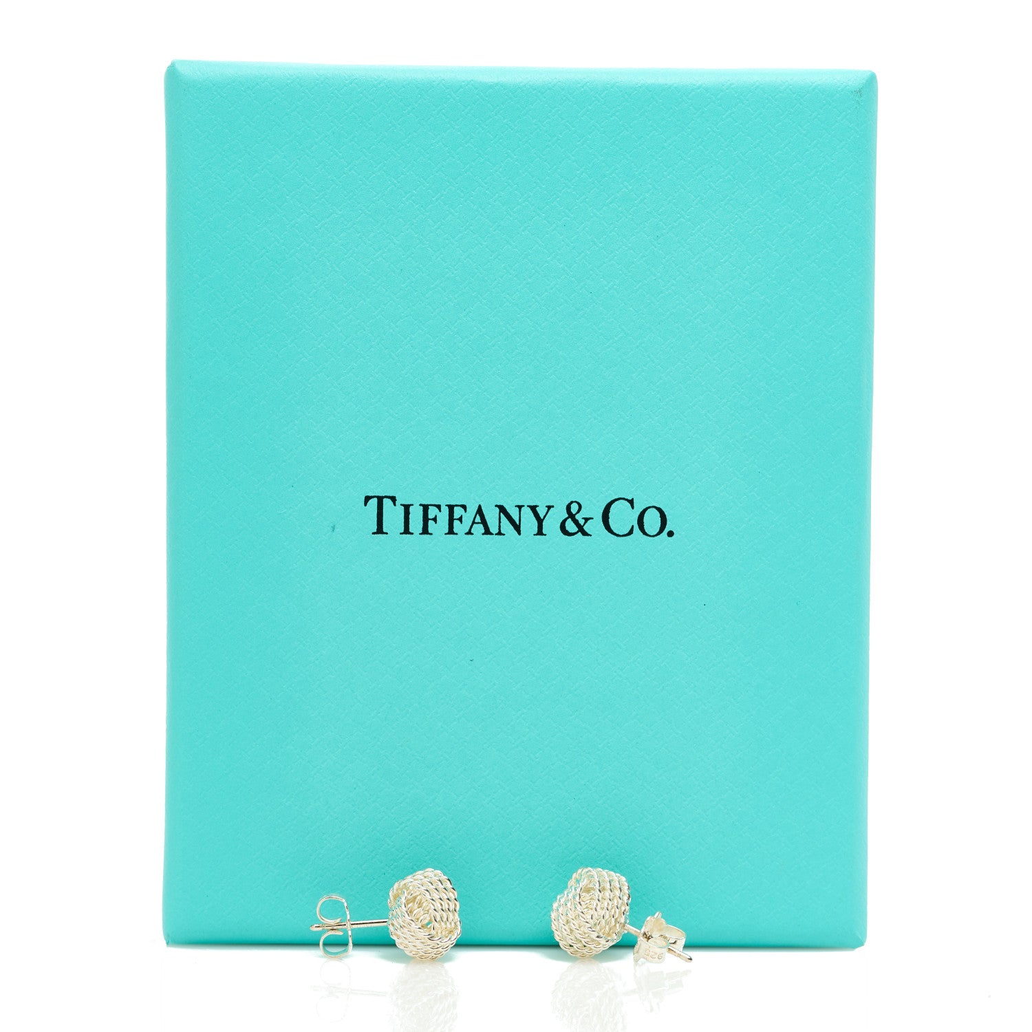 Tiffany Sterling Silver Twist Knot Earrings 5 of 5