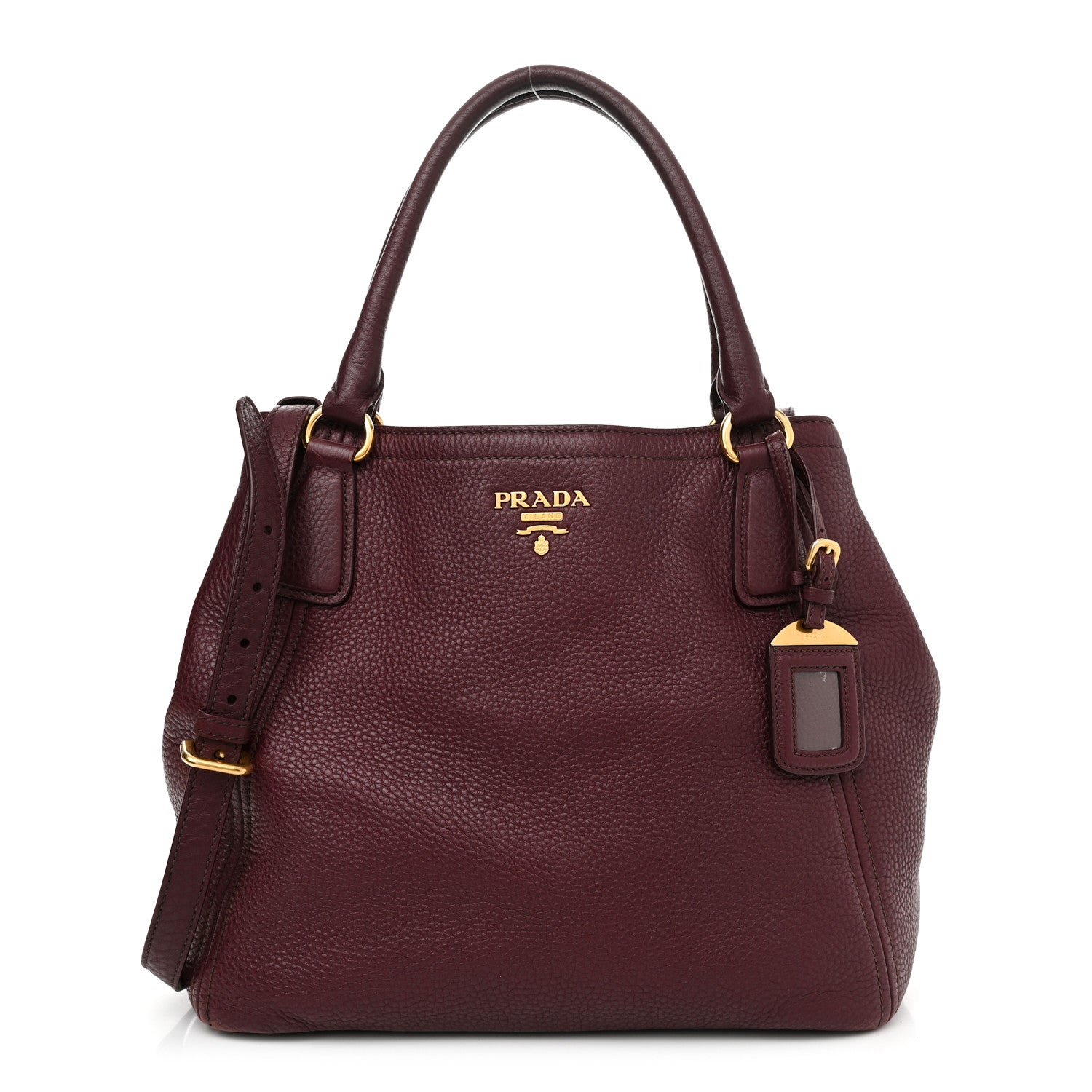Prada Vitello Daino Tote Granato 1 of 17