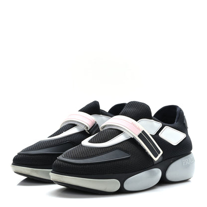 Prada Sport Knit Womens Cloudbust Sneakers 35.5 Black Argento 3 of 8