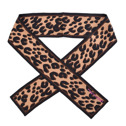 Louis Vuitton Silk Leopard Bandeau Scarf Marron 1 of 3