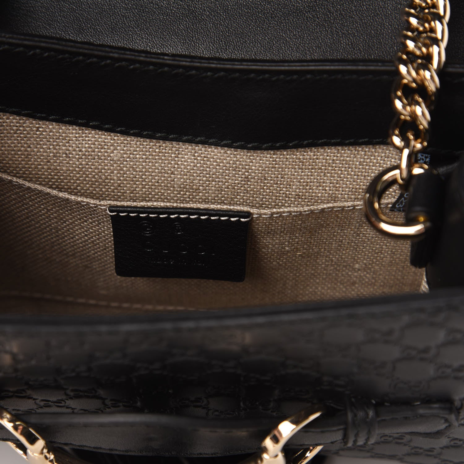 Gucci Microguccissima Mini Emily Shoulder Bag Black 8 of 10