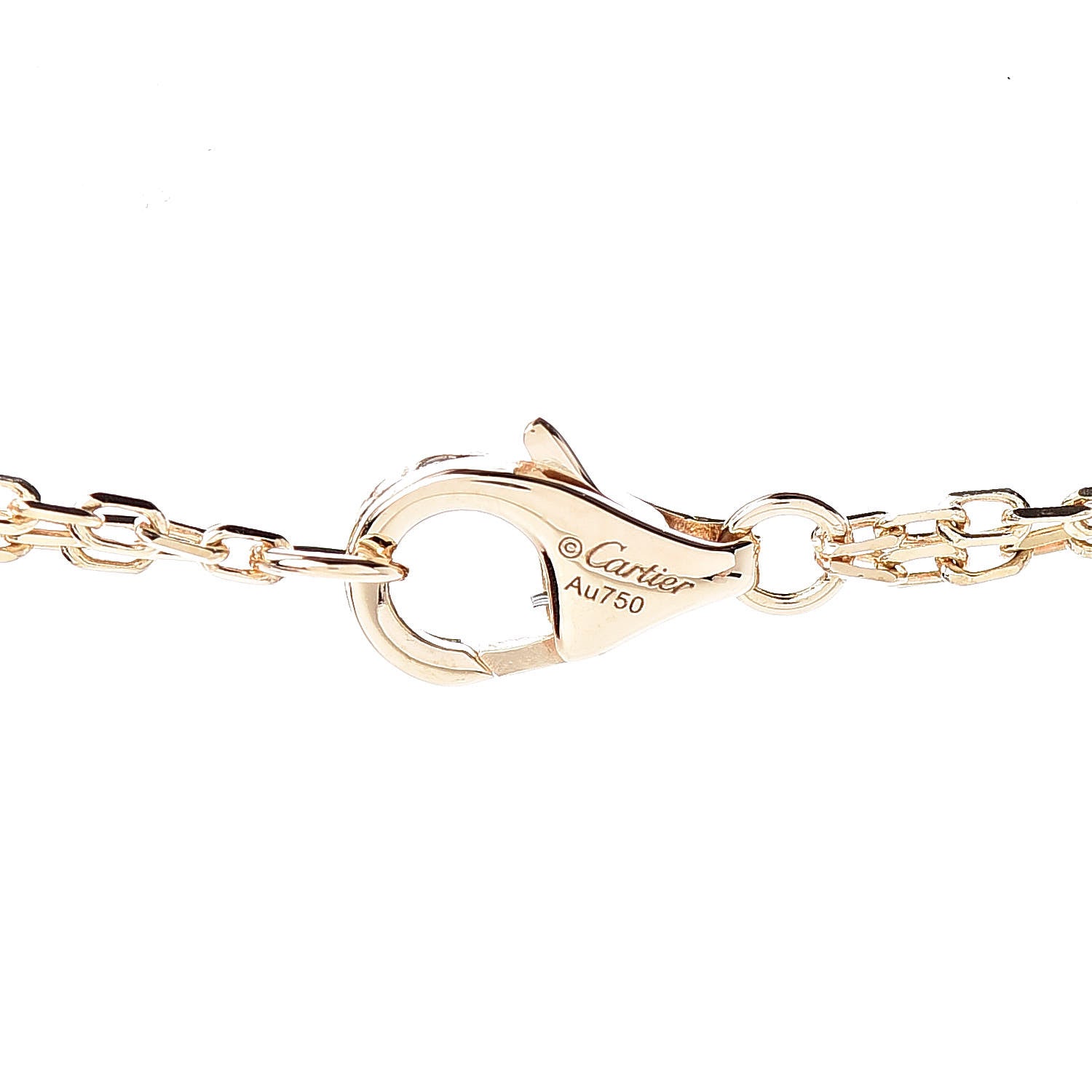 Cartier 18K Yellow Gold 2 Diamond LOVE Necklace 4 of 6