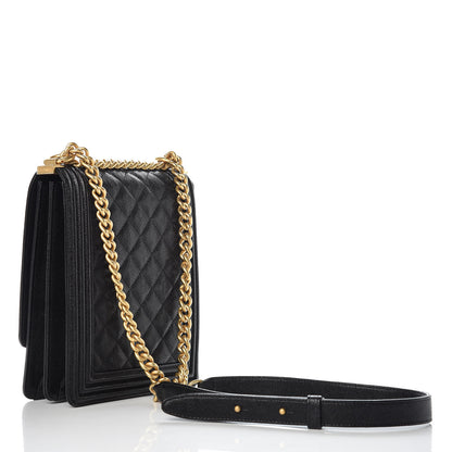 Chanel Caviar Quilted North South Boy Flap Black 3 of 9