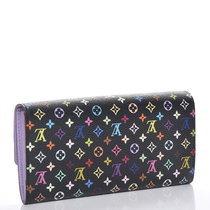 Louis Vuitton Monogram Multicolor Sarah Wallet Black Violet 3 of 8