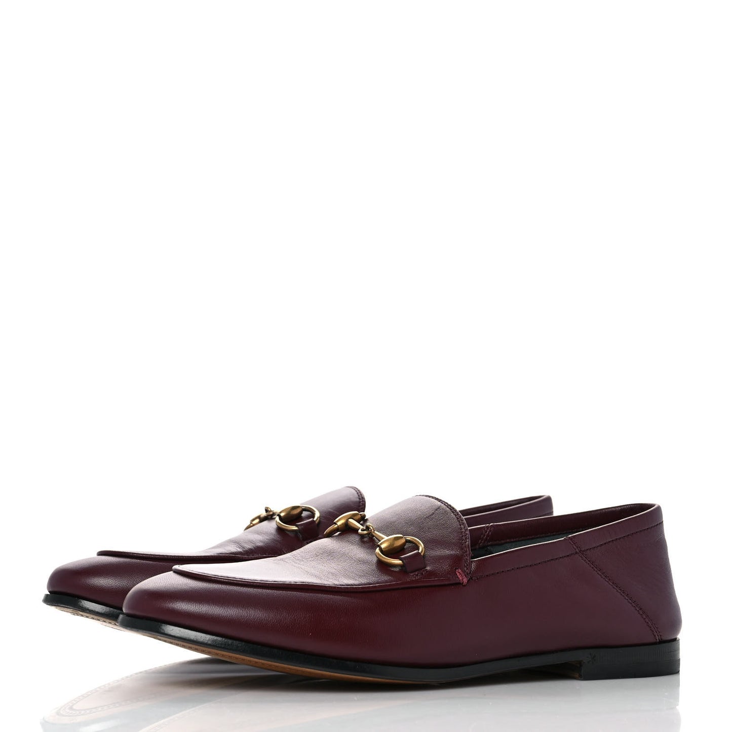 Lambskin Womens Brixton Horsebit Loafers 35.5 Vintage Bordeaux