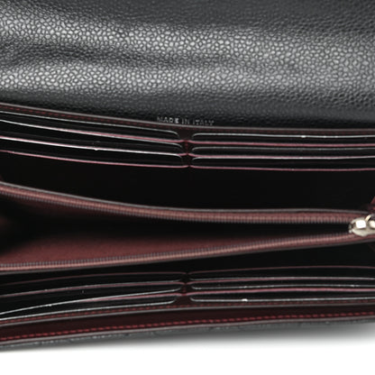 Chanel Caviar Quilted Large Gusset Flap Wallet Black 5 of 9