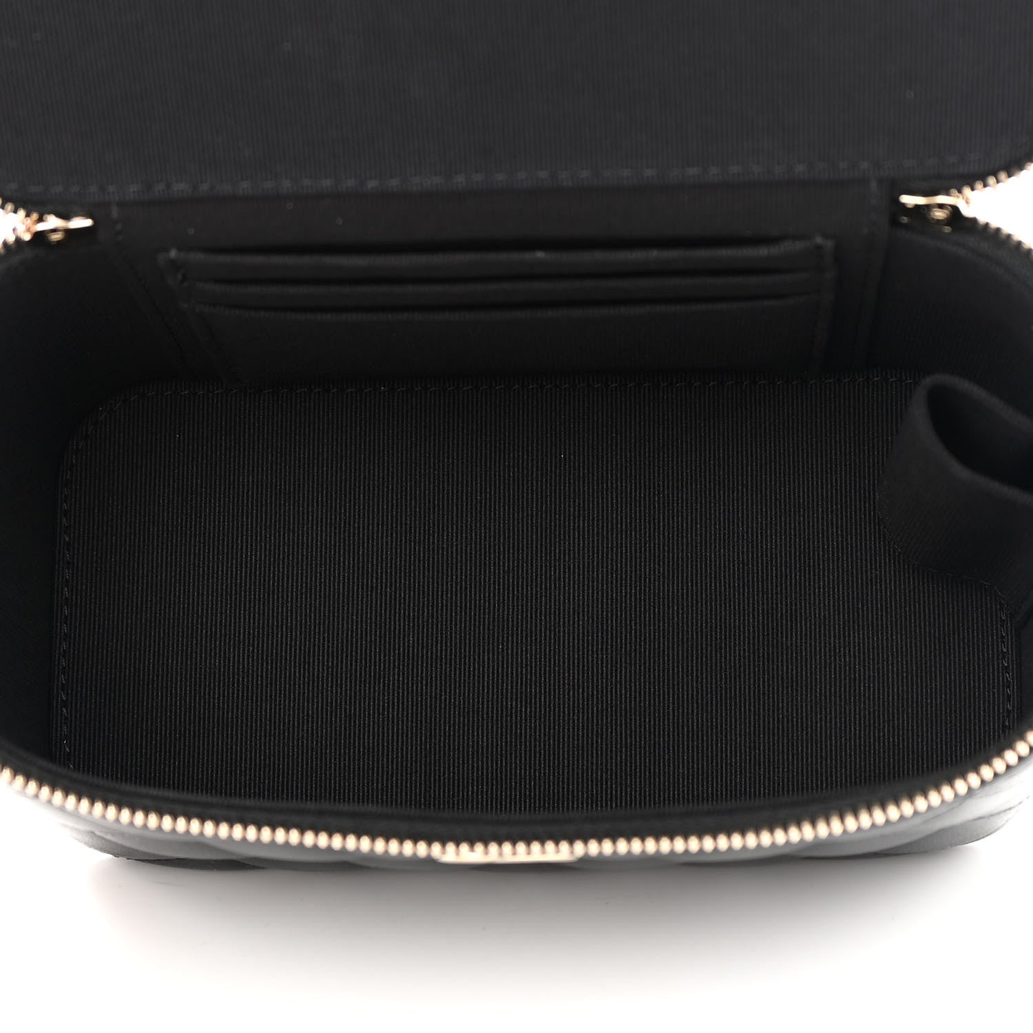 Chanel Lambskin Quilted Small Top Handle Vanity Case With Chain Black 5 of 11