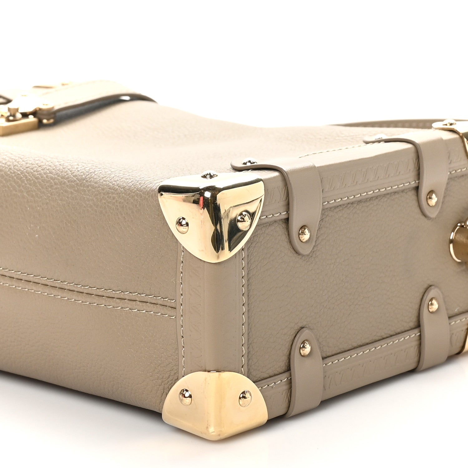 Louis Vuitton Calfskin Side Trunk MM Taupe 9 of 9