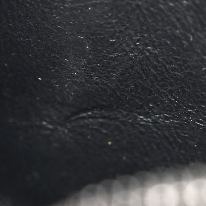 Saint Laurent SAINT LAURENT Grain De Poudre Matelasse Chevron Monogram Fragments Zippered Card Case Black 12 of 16