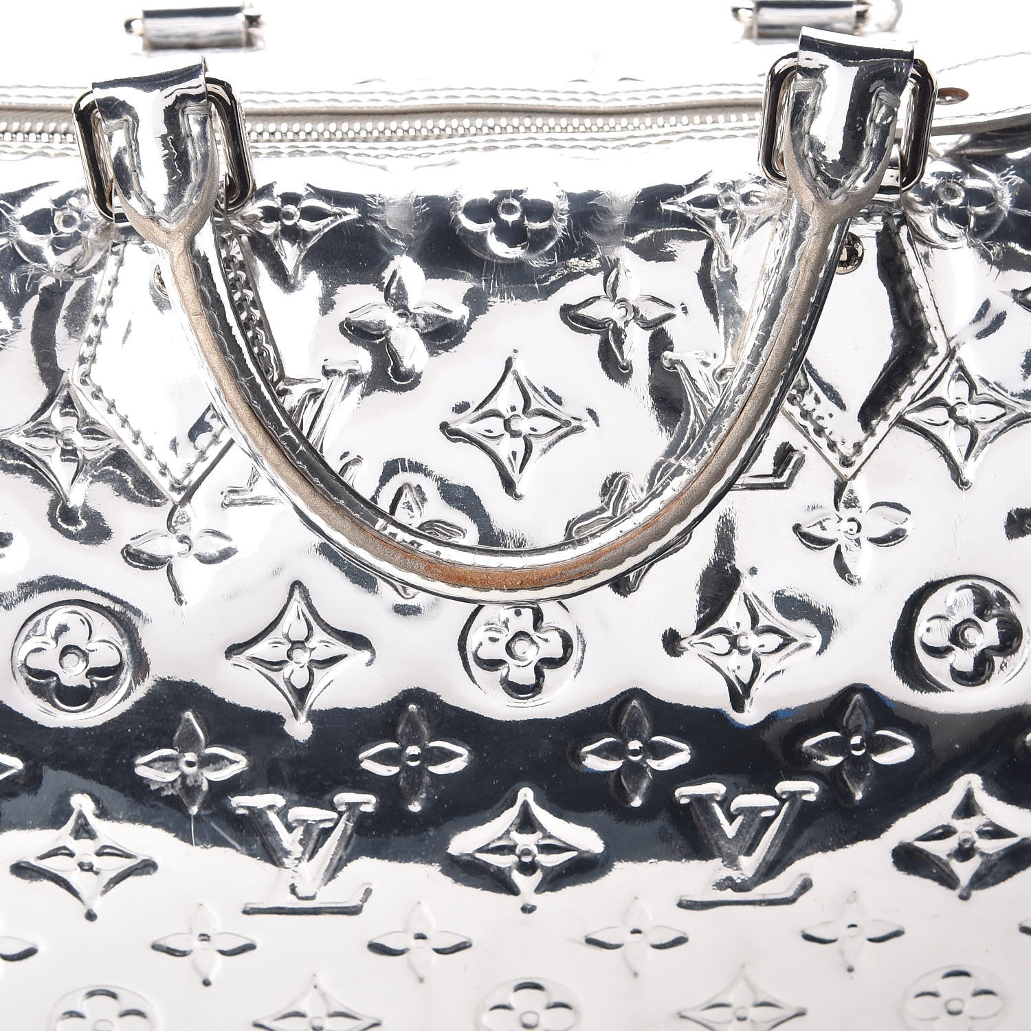 Louis Vuitton Monogram Miroir Speedy 35 Silver 19 of 20