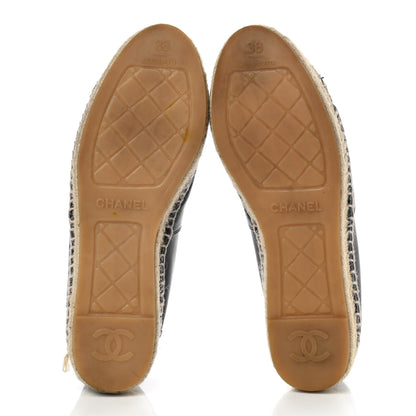 Chanel Lambskin CC Espadrilles 38 Black 6 of 10