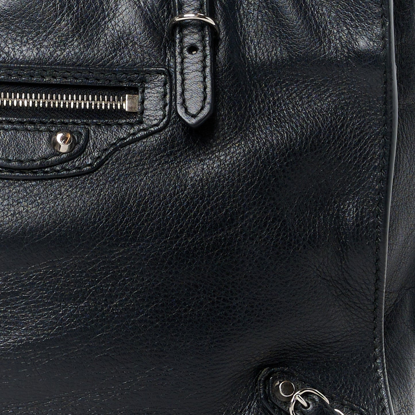 Calfskin Papier Mini A4 Zip Around Tote Black