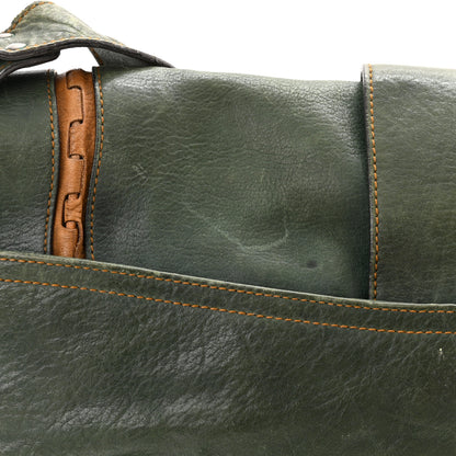 Christian Dior Calfskin Medium Gaucho Double Saddle Bag Green 14 of 19