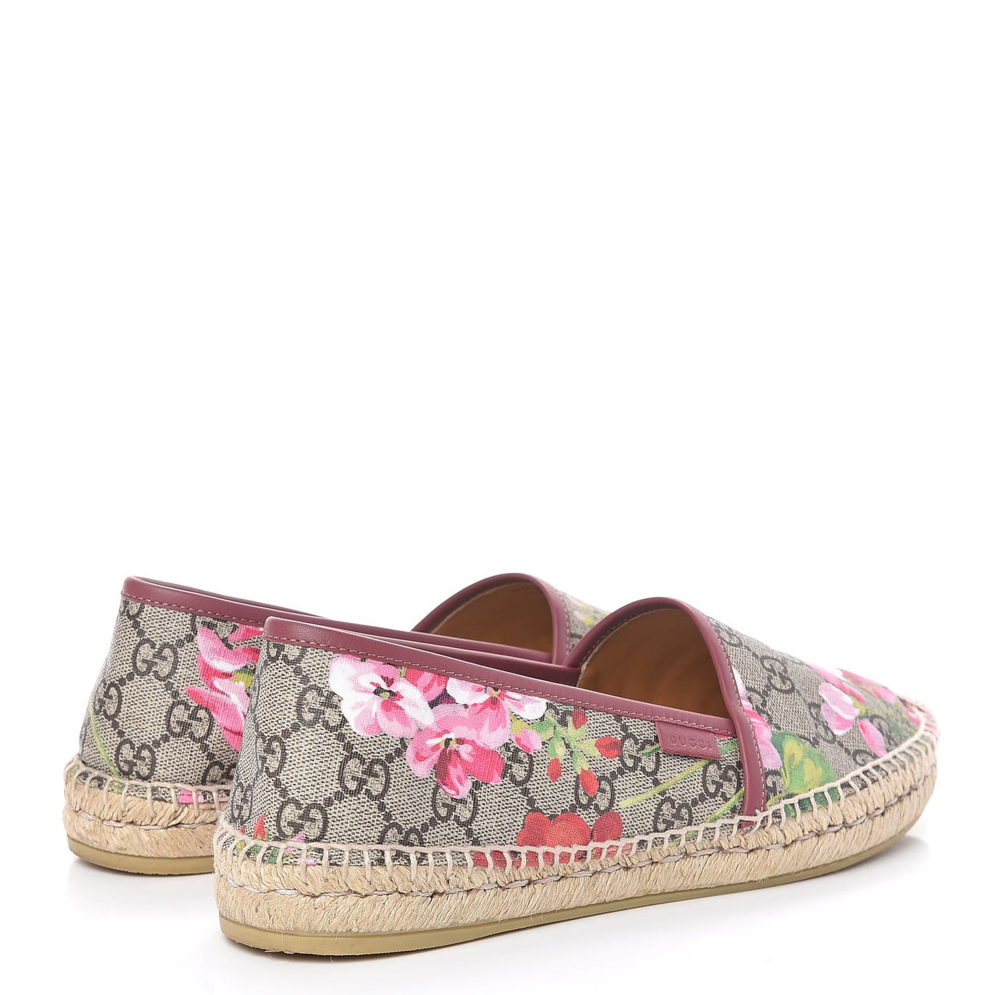 GG Supreme Monogram Blooms Espadrilles 42 Beige Multicolor Dry Rose