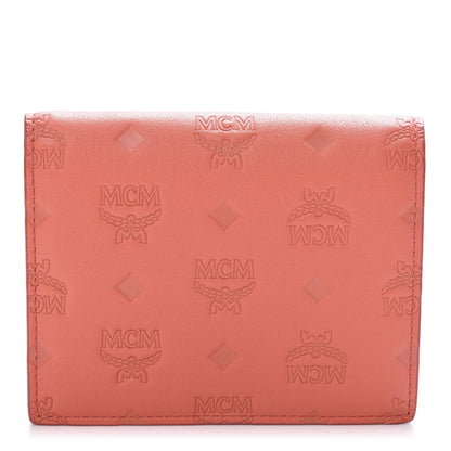 MCM Calfskin Ottomar Monogram Bi-Fold Wallet Hot Coral 1 of 10