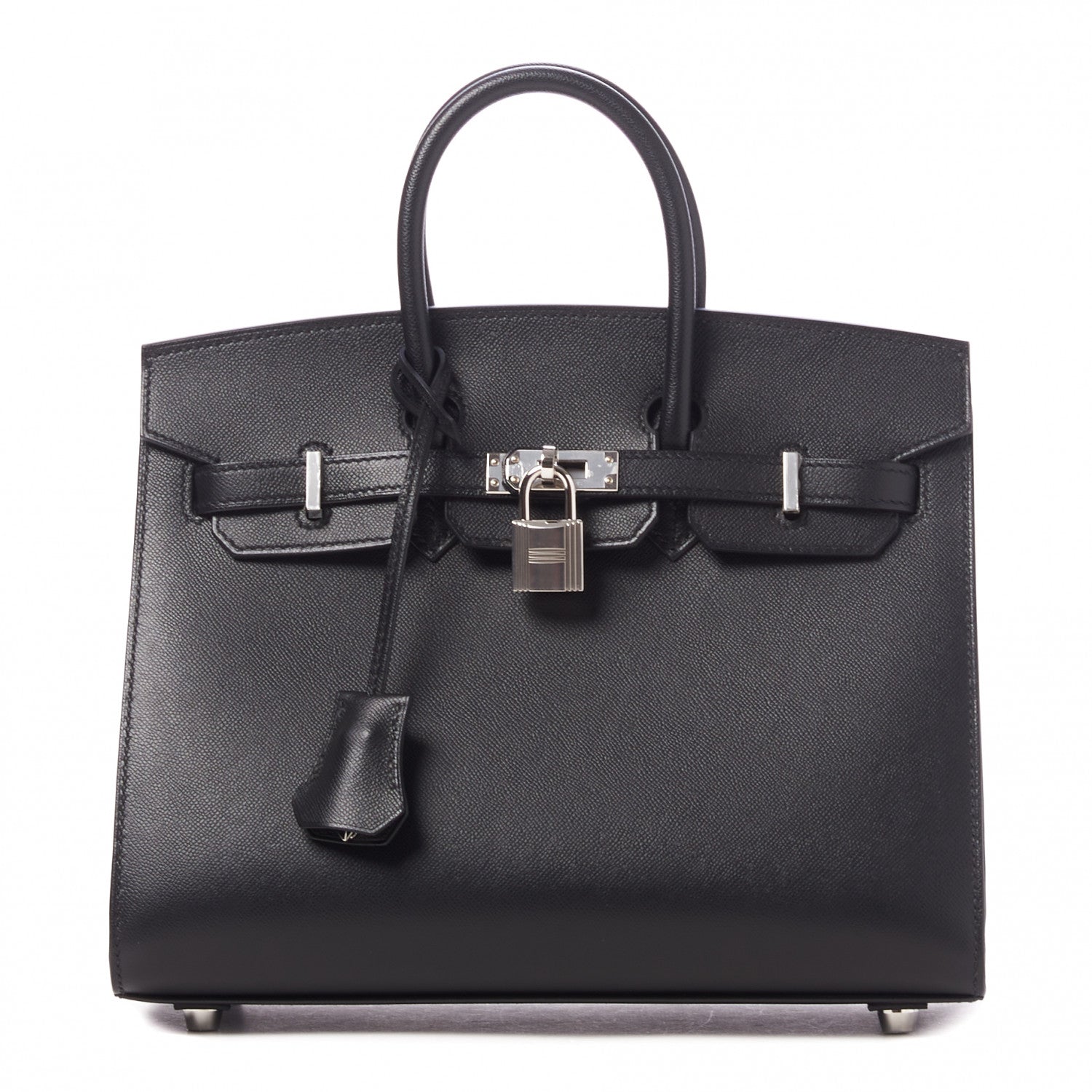 Hermes Madame Calfskin Birkin Sellier 25 Black 1 of 29