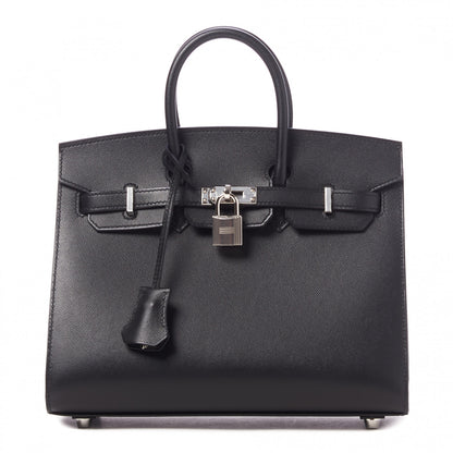 Hermes Madame Calfskin Birkin Sellier 25 Black 1 of 29