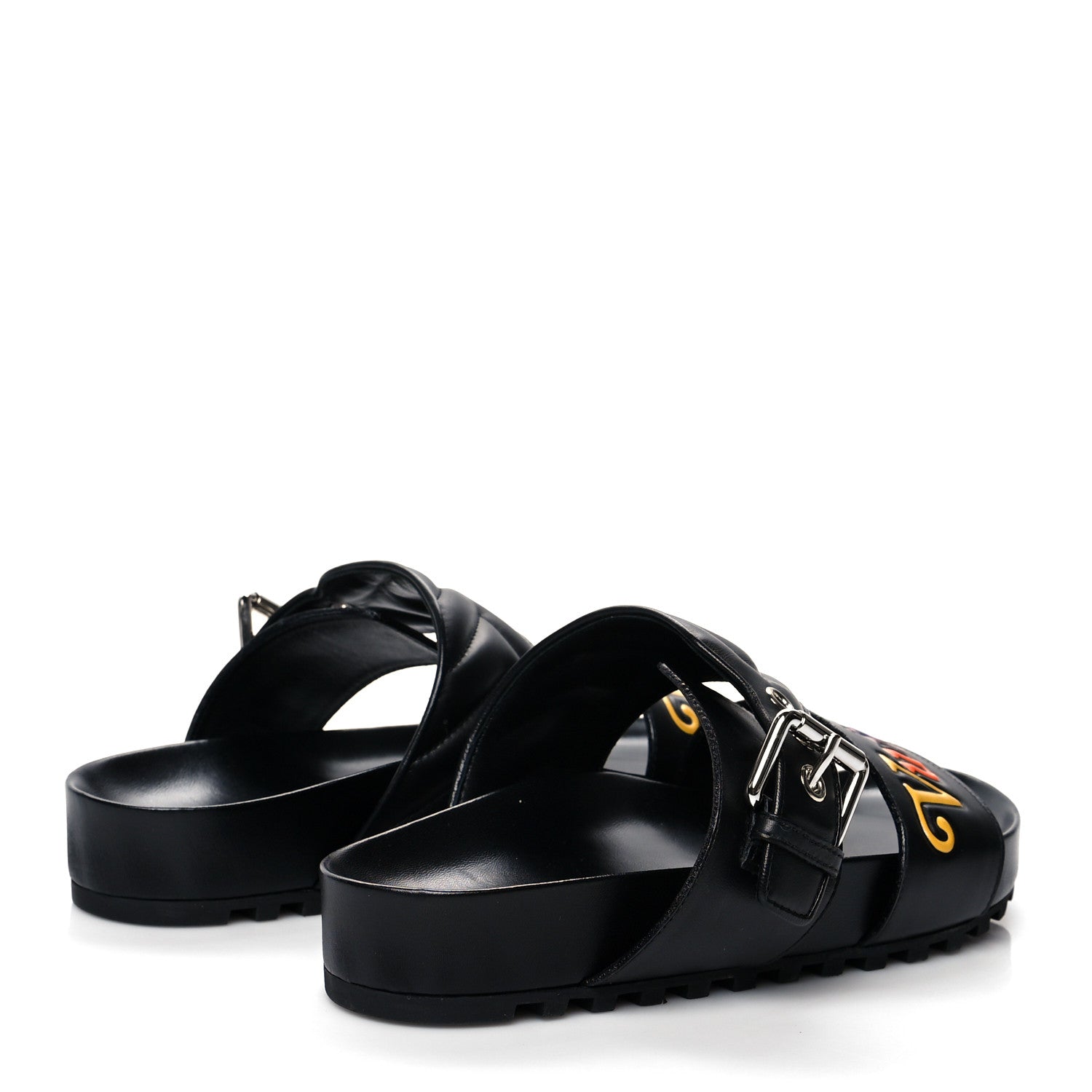 Louis Vuitton Calfskin New Wave Bom Dia Mule Sandals 35 Black 4 of 10
