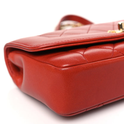 Chanel Lambskin Quilted Medium Vintage Flap Bag Red 9 of 11