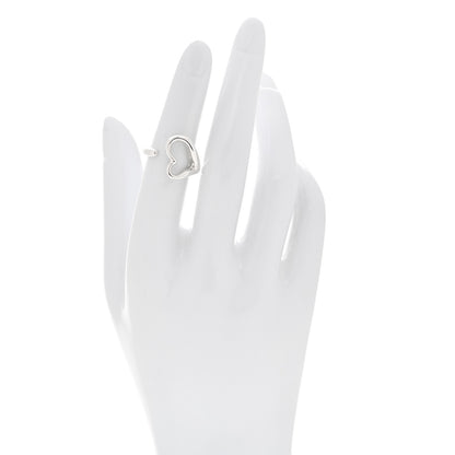 Tiffany Sterling Silver Elsa Peretti Open Heart Ring 50 5.5 2 of 4