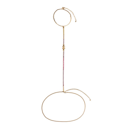Chanel Crystal CC Harness Gold Pink Orange Purple Yellow 2 of 5