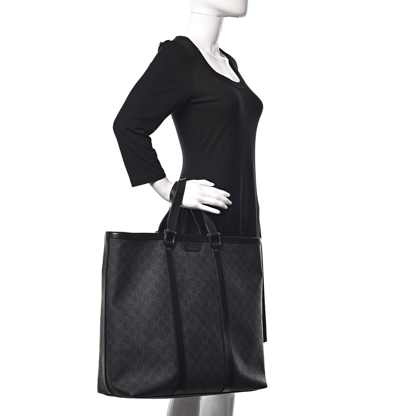 GG Supreme Monogram Tote Black Grey