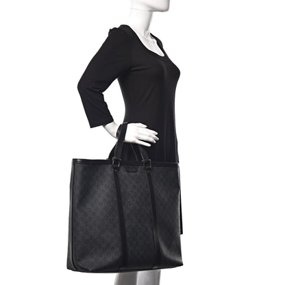 Gucci GG Supreme Monogram Tote Black Grey 2 of 15