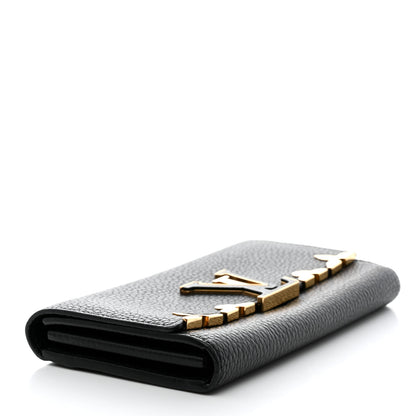 Louis Vuitton Taurillon Embellished Capucines Long Wallet Black 4 of 6