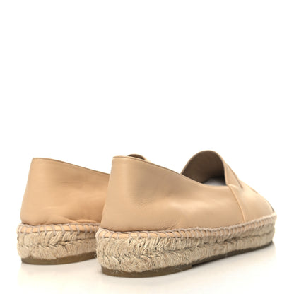 Chanel Lambskin CC Espadrilles 41 Beige Black 4 of 10
