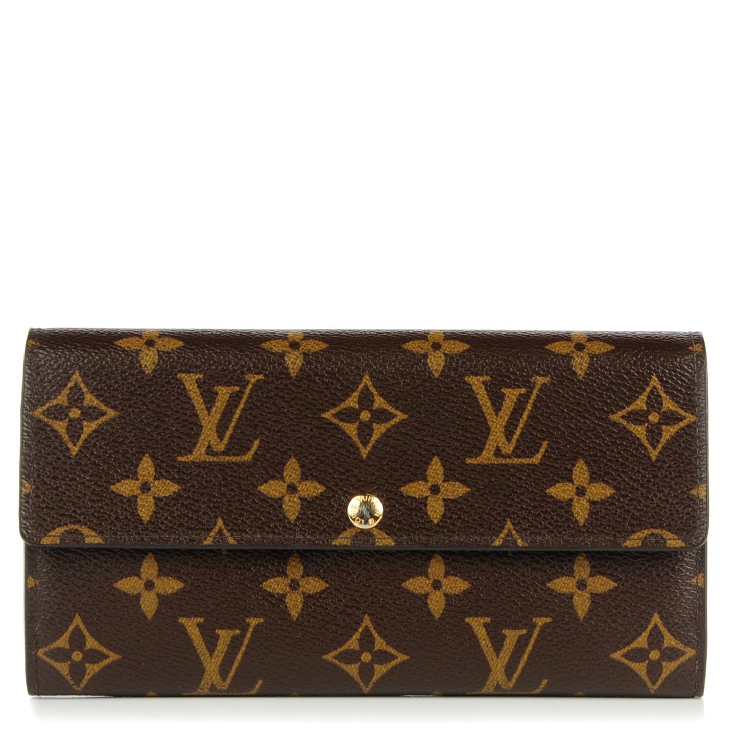 Monogram Leopard Sarah Wallet Blanc Corail