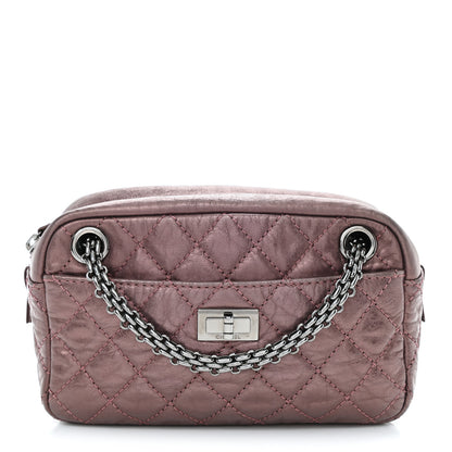 Chanel Metallic Aged Calfskin Quilted Small Reissue Camera Case Rose Fonce 1 of 8