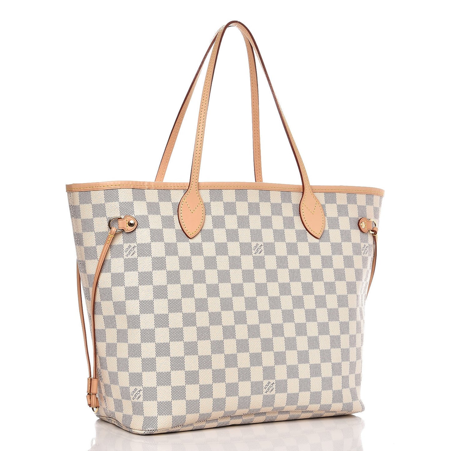 Damier Azur Neo Neverfull MM Rose Ballerine