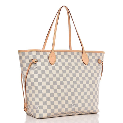 Louis Vuitton Damier Azur Neo Neverfull MM Rose Ballerine 4 of 9